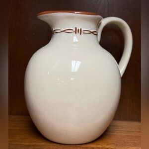 Glazed Clay Terracotta Pottery Barbed Wire Western Pitcher Kitchenware Serving